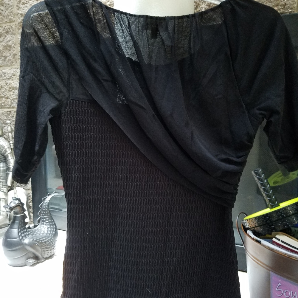 Anthropologie Deletta Whirled Mesh top S - Picture 3 of 5